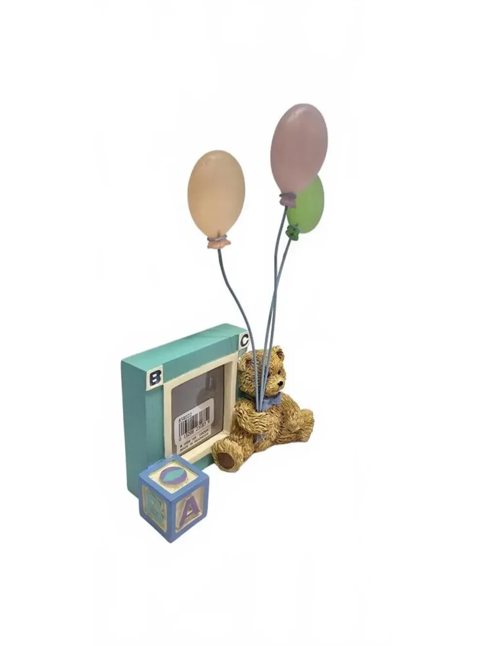 1998 HB Group Teddy Bear Figurine with Balloons and ABC Blocks